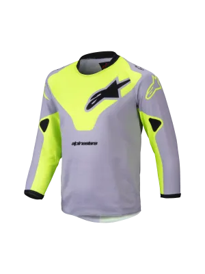 2025 Alpinestars Kids Racer Jersey Cast Grey Yellow
