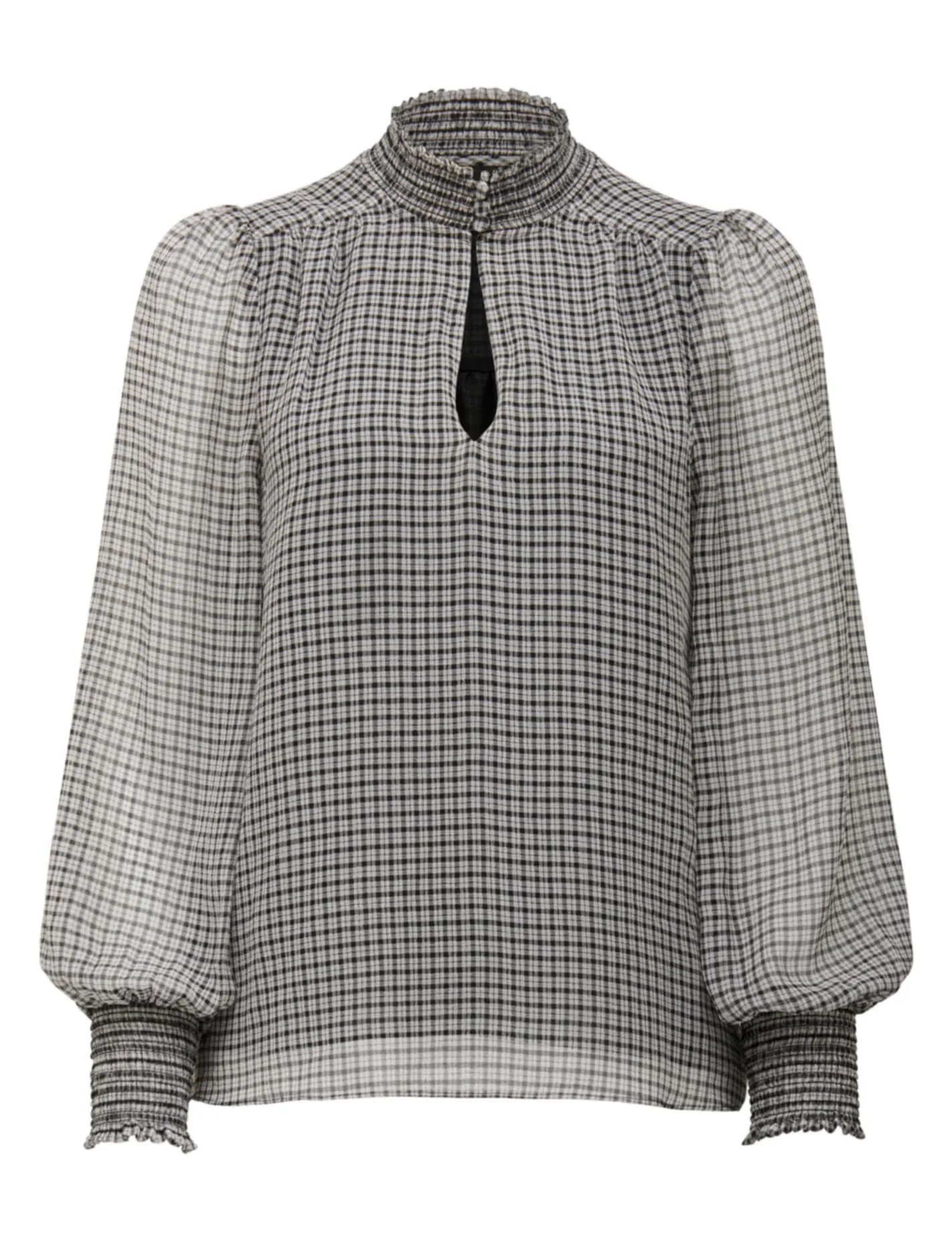 Adele Micro Check Blouse