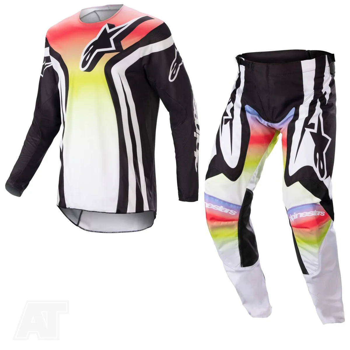 Alpinestars Racer Semi Black Multicolours Motocross Kit Combo