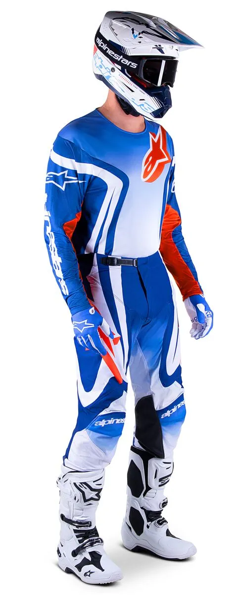 Alpinestars Racer Semi Blue Hot Orange Pants