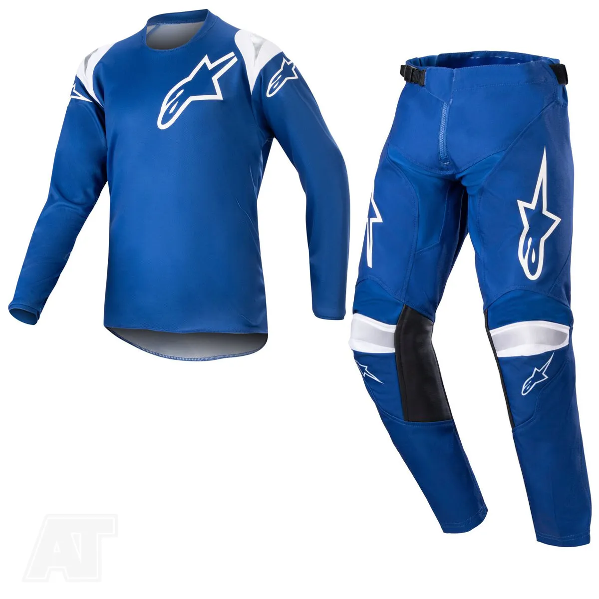 Alpinestars Youth Racer Narin Blue Ray White Motocross Kit Combo