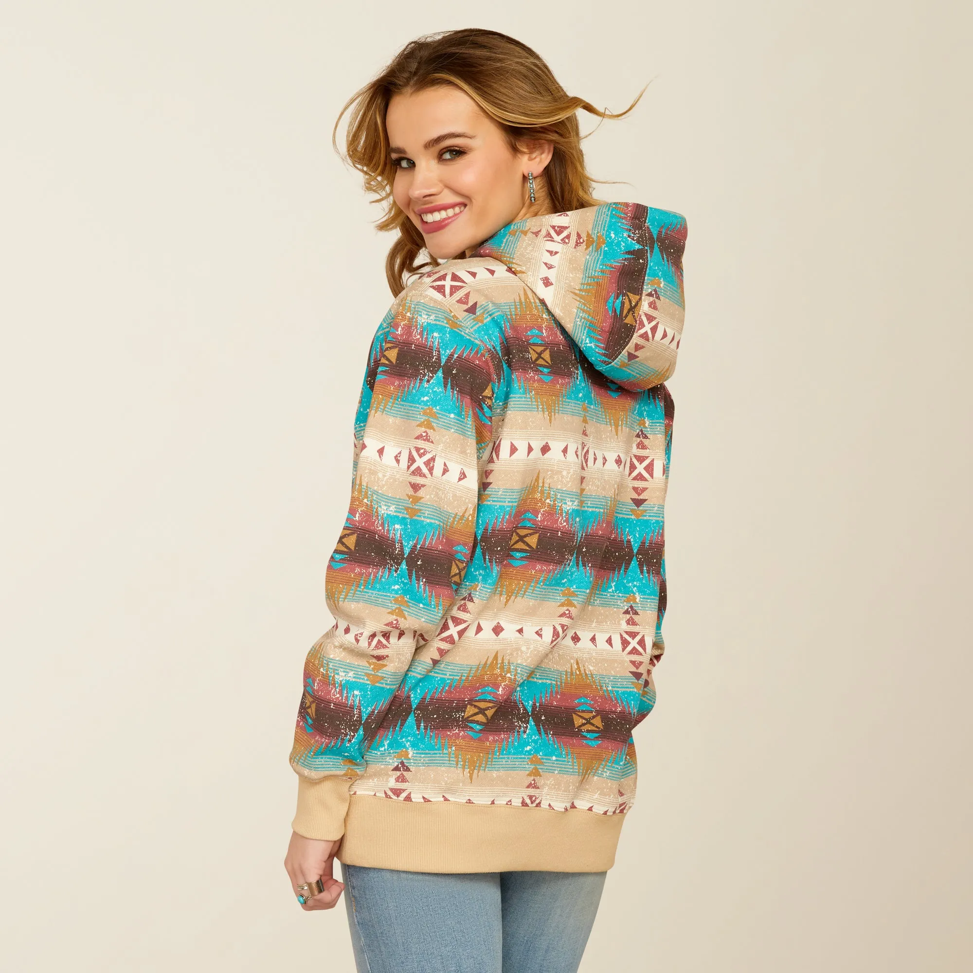 Ariat Women's Multi Colored Southwestern Print Lunas Hoodie