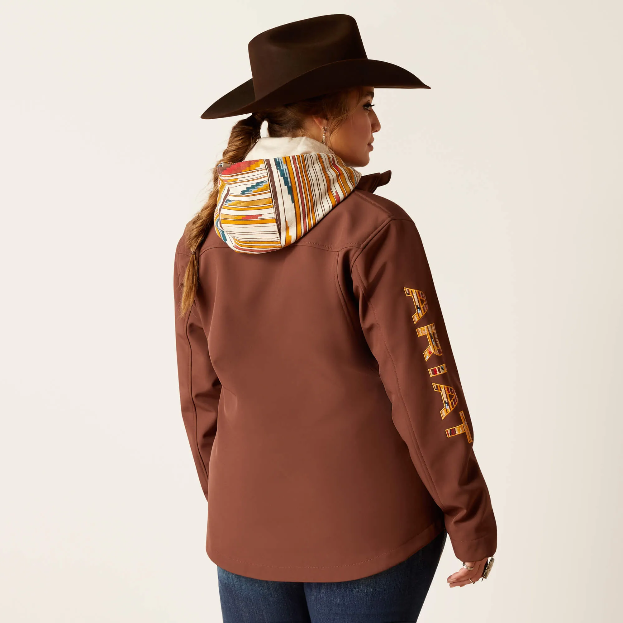 Ariat Women's Shaved Chocolate Chimayo Team Logo Softshell Jacket