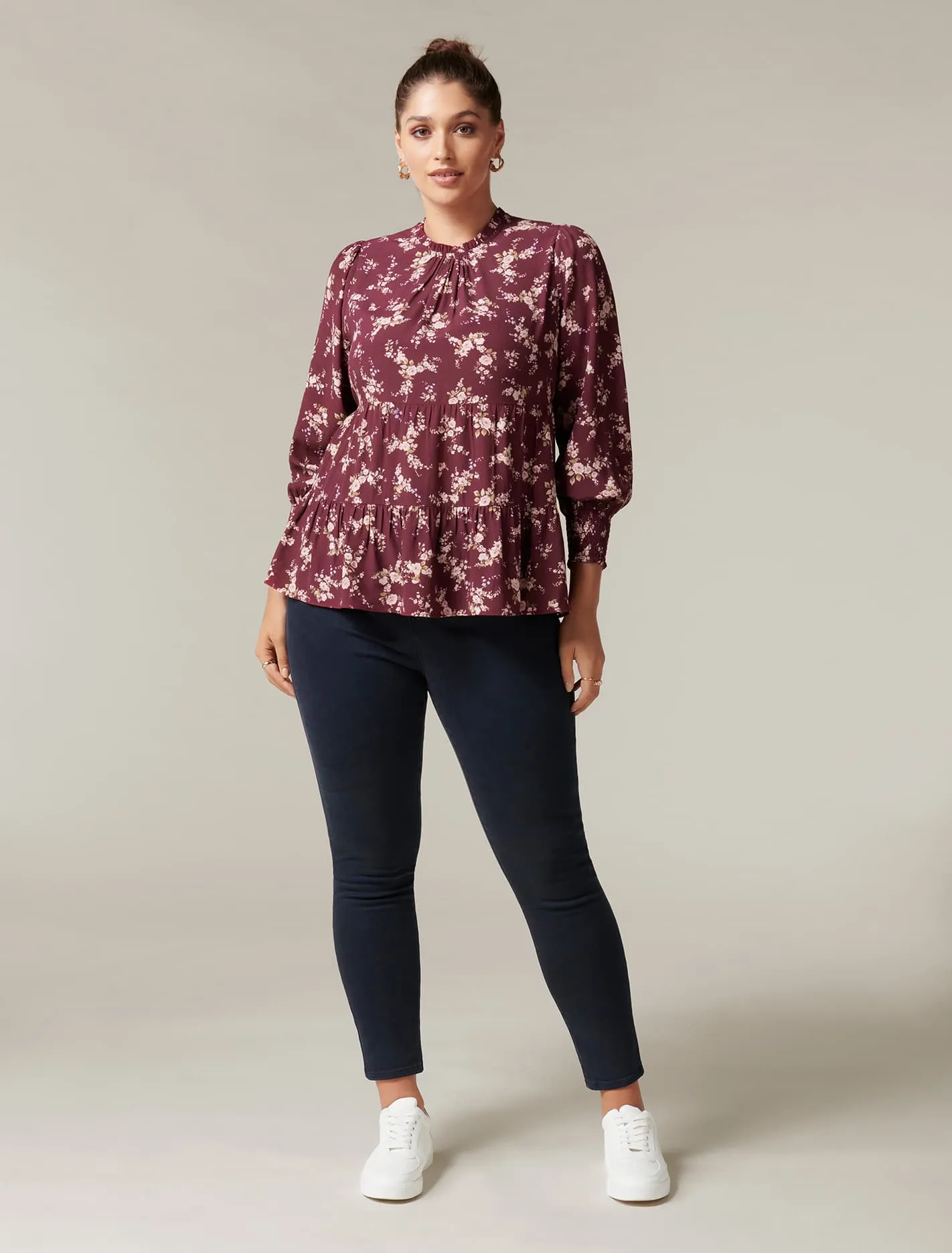 Aurora Curve Tiered Blouse