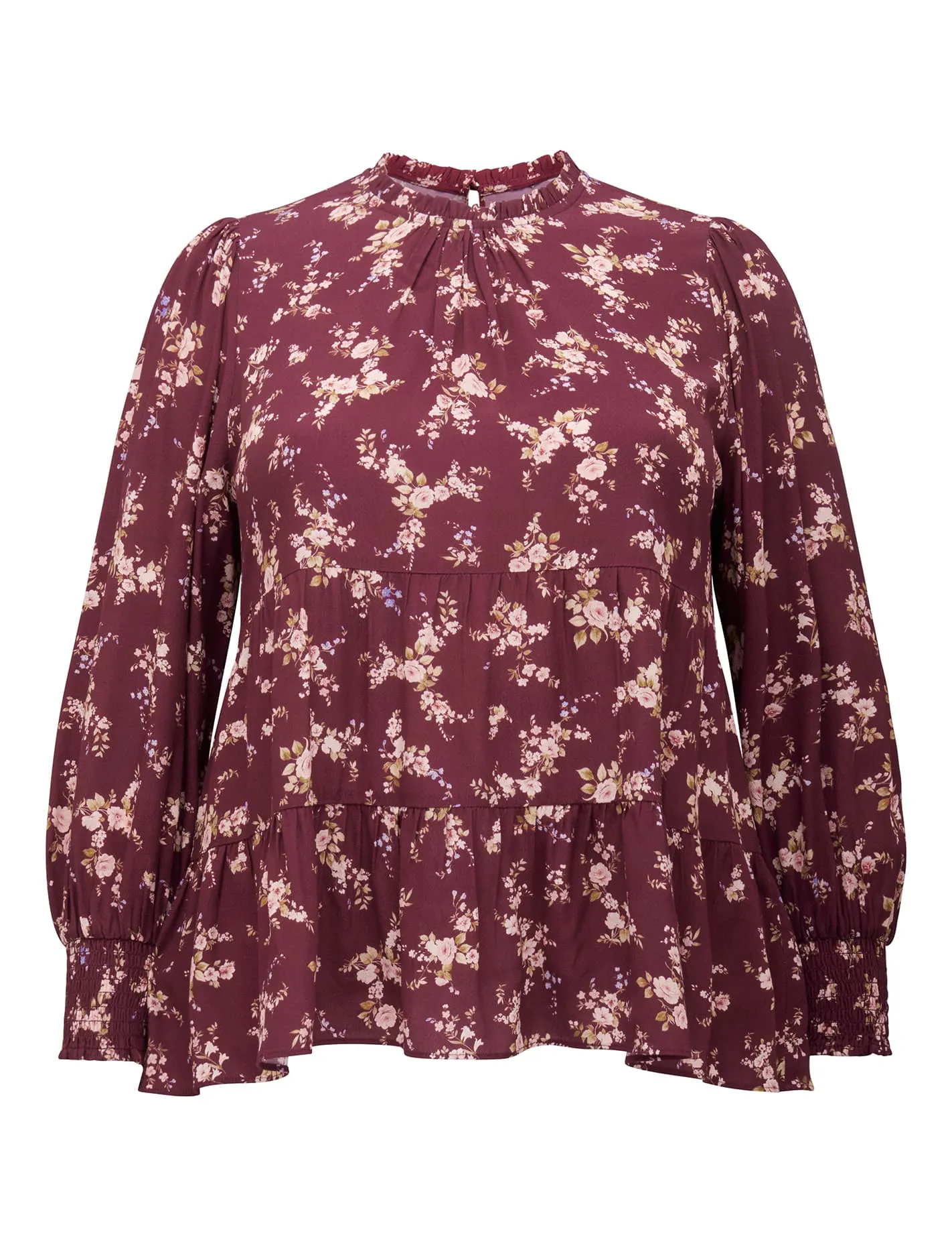 Aurora Curve Tiered Blouse