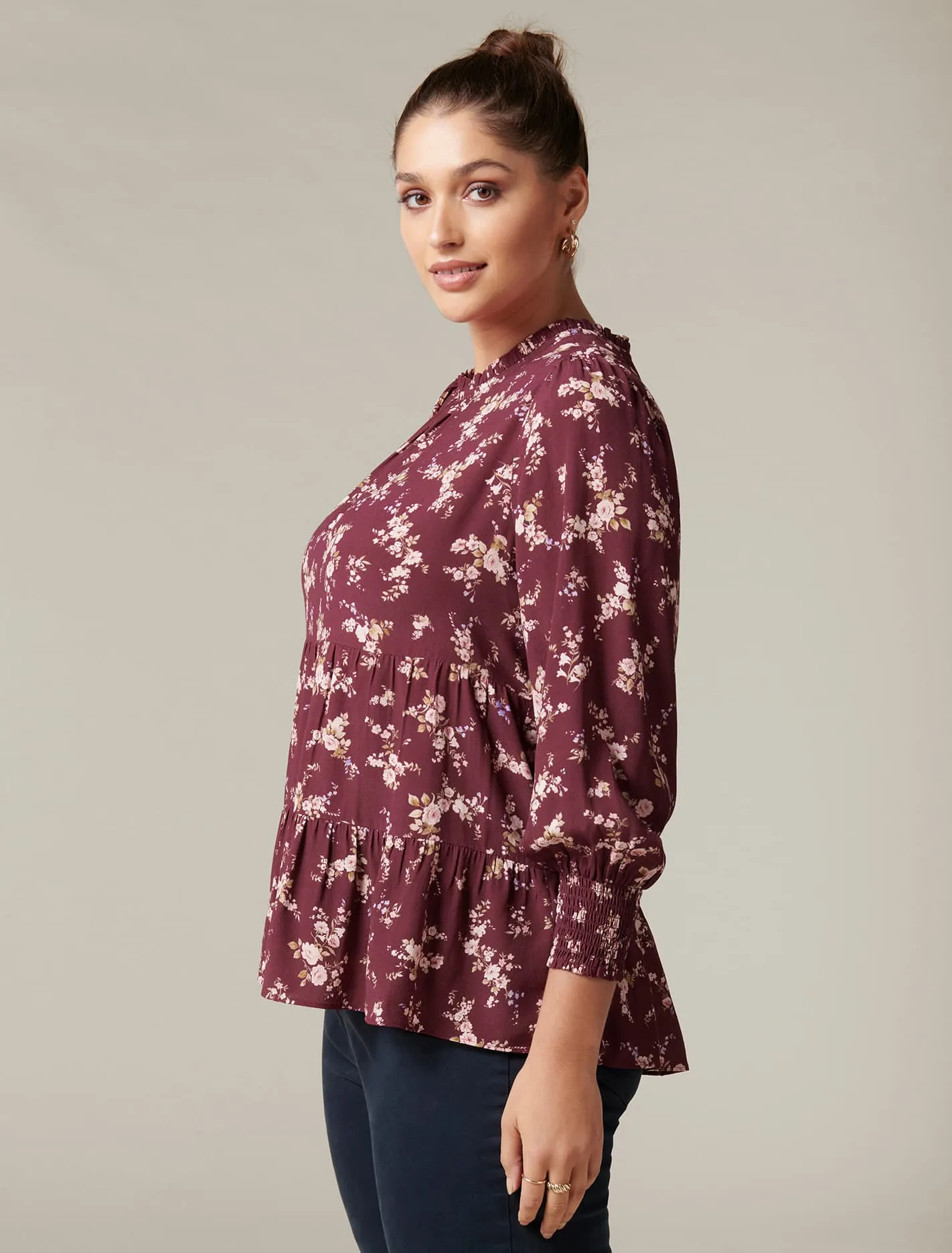Aurora Curve Tiered Blouse