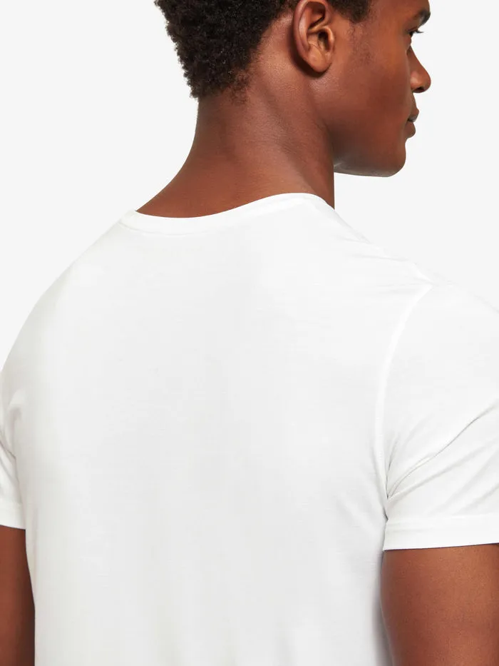 Basel Micro Modal Stretch short sleeve - White