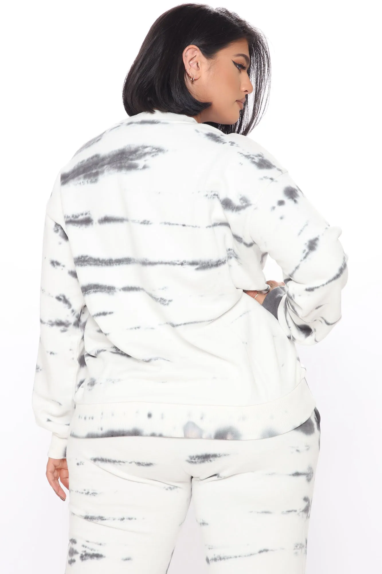 Be Mine Forever Tie Dye Sweatshirt - Charcoal/combo