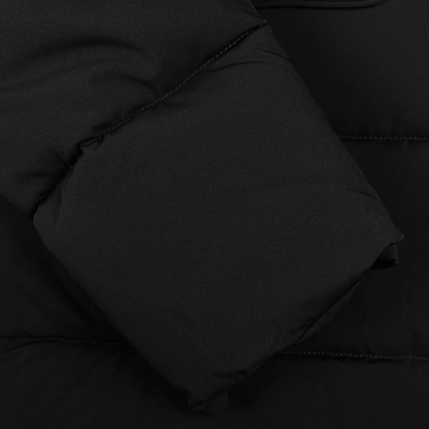 Black Technical Nylon Down Padded Parka