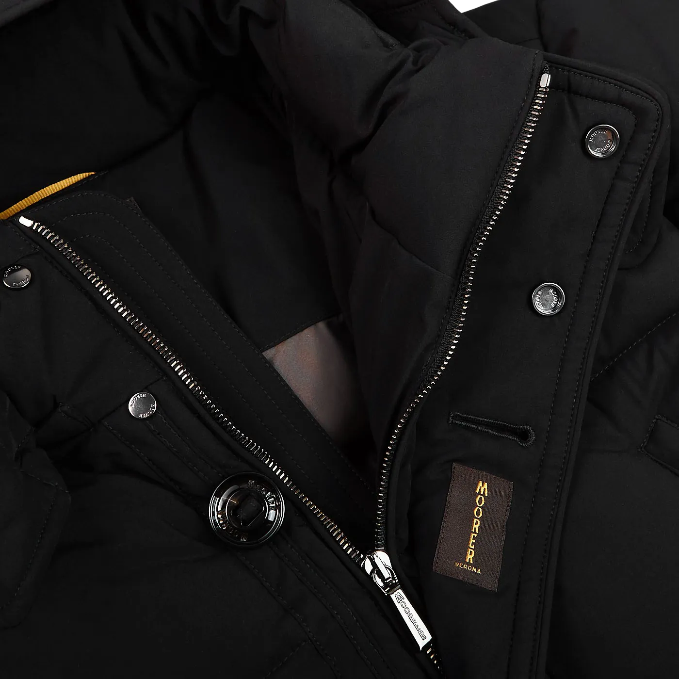 Black Technical Nylon Down Padded Parka