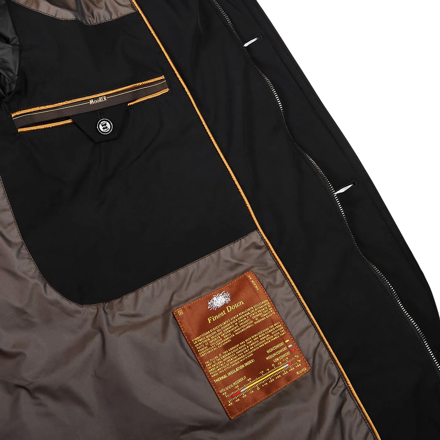 Black Technical Nylon Down Padded Parka