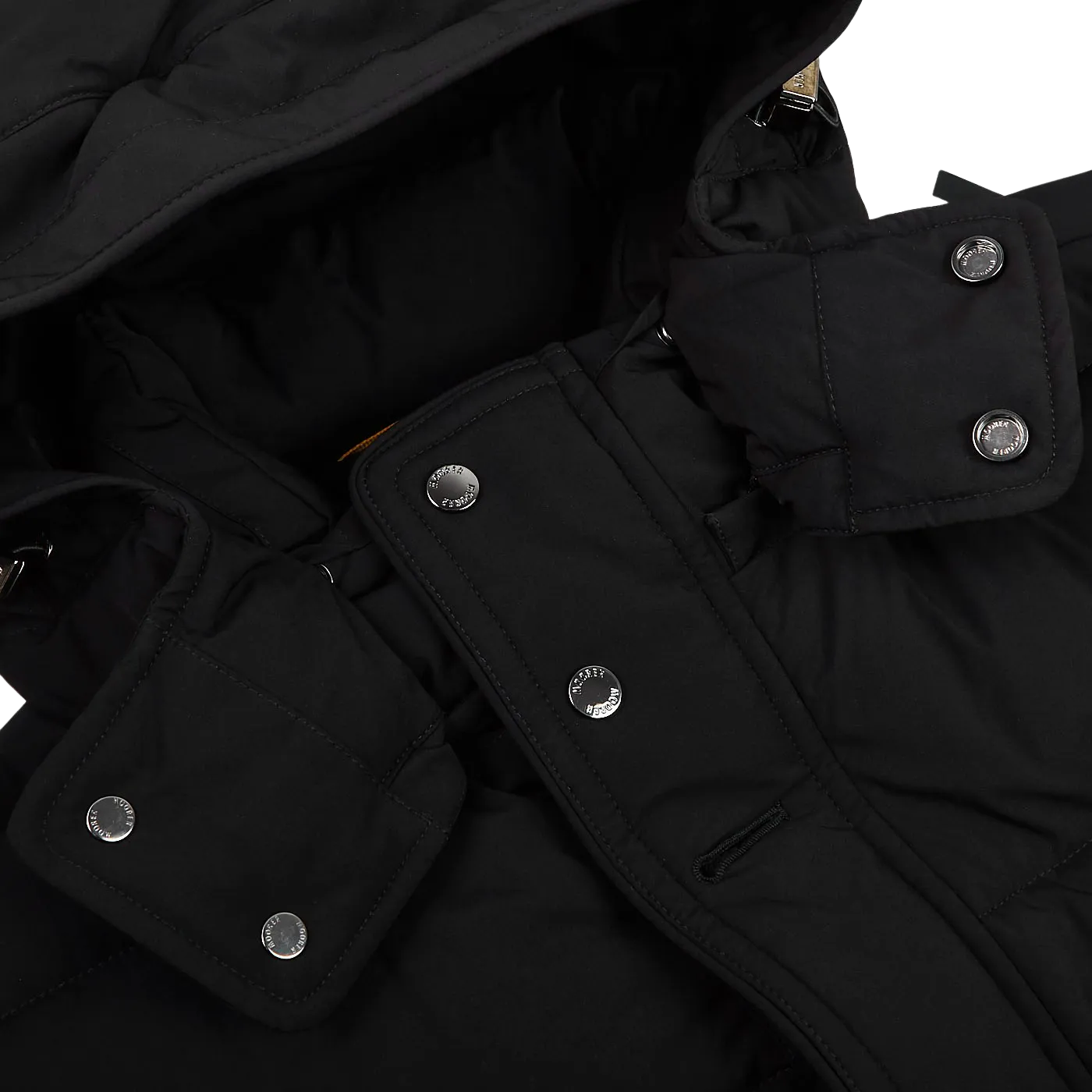 Black Technical Nylon Down Padded Parka