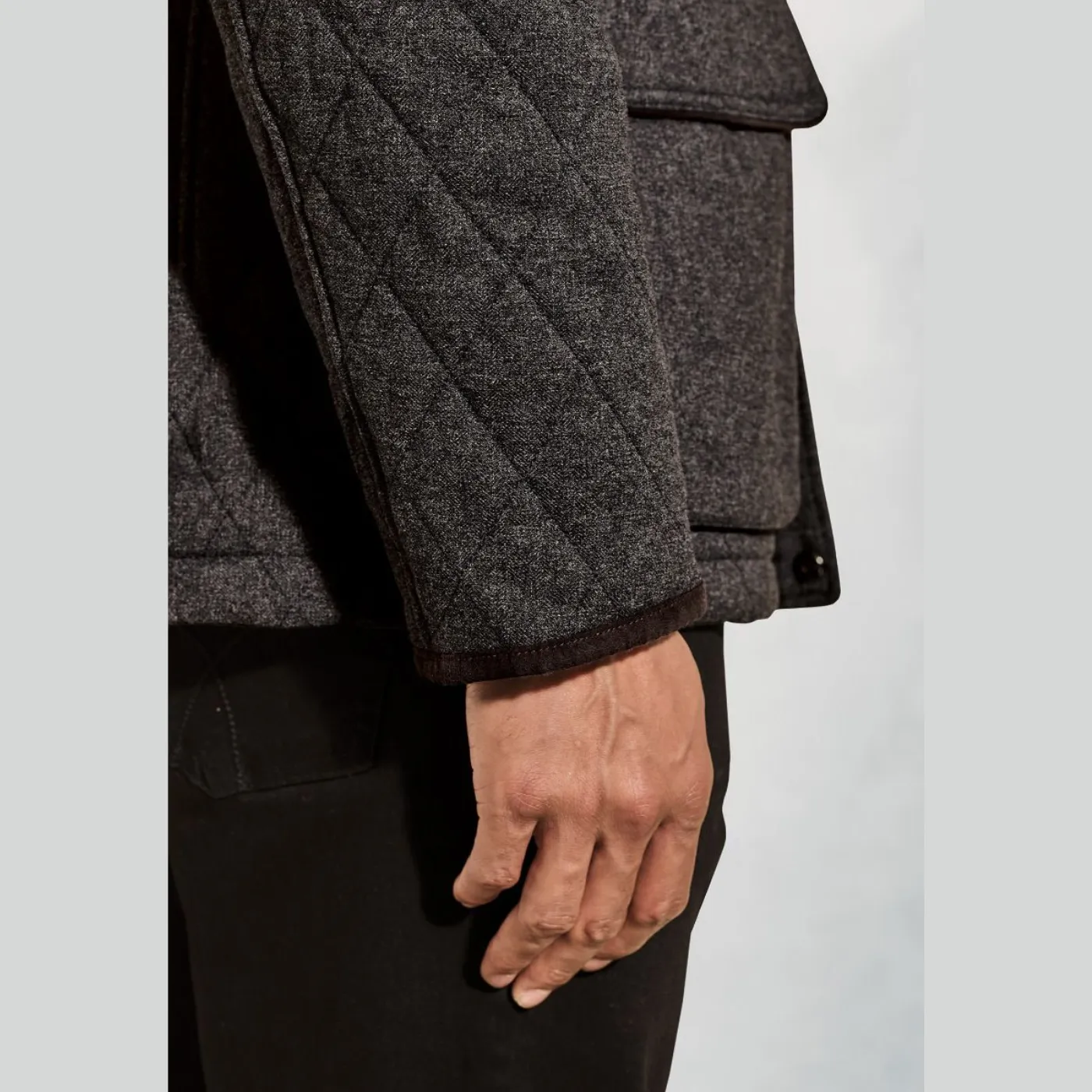 Certainly! Heres an optimized title with additional descriptive modifiers:

Brook Taverner Mens Hampson Melange Lightweight Quilted Jacket