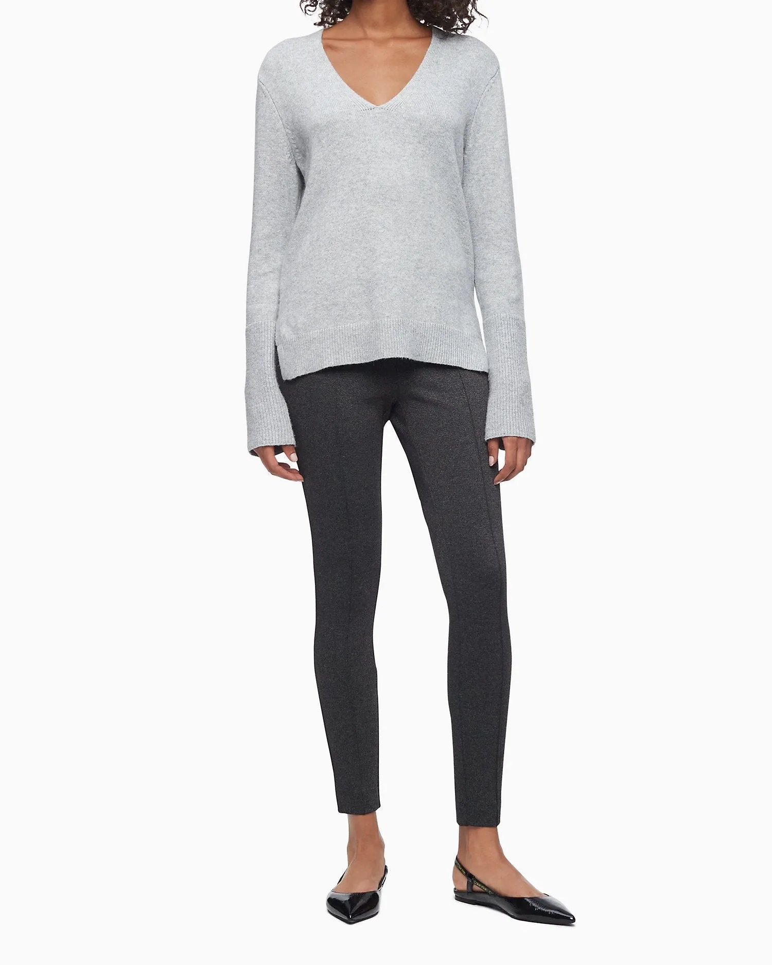 Calvin Klein Grey Marled Stretch Pull-On Leggings - Women