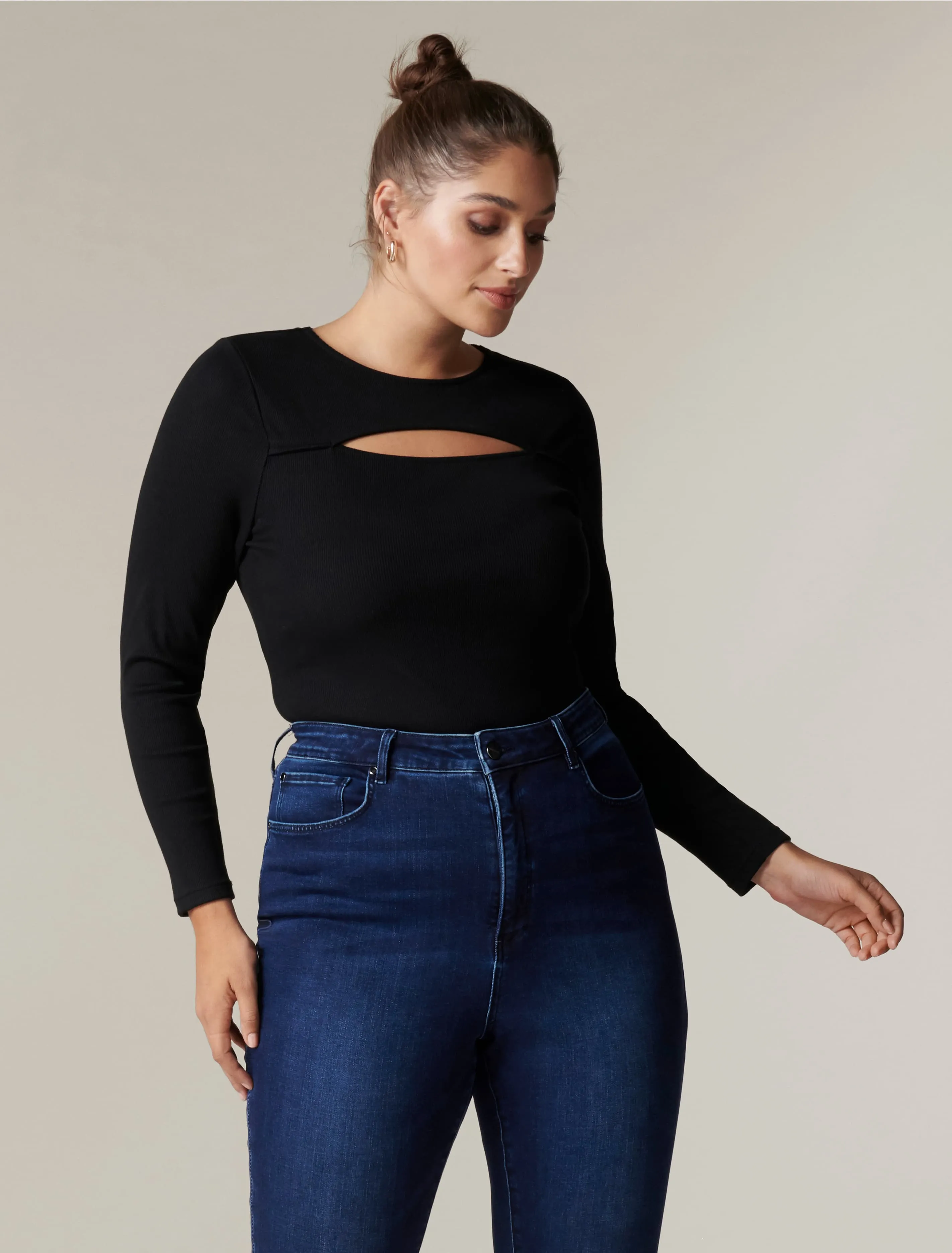 Casey Curve Cut Out Rib Top