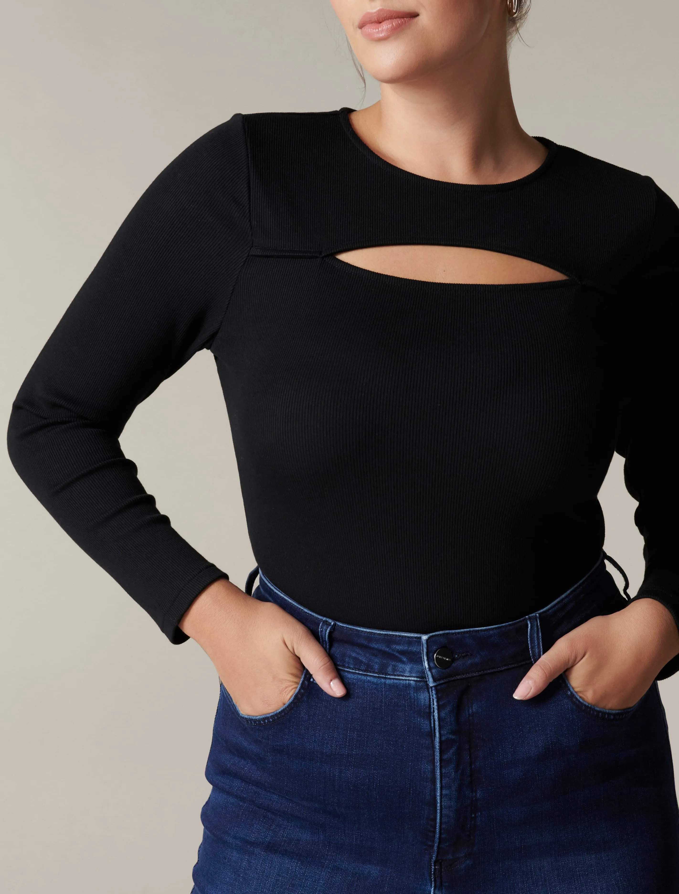 Casey Curve Cut Out Rib Top