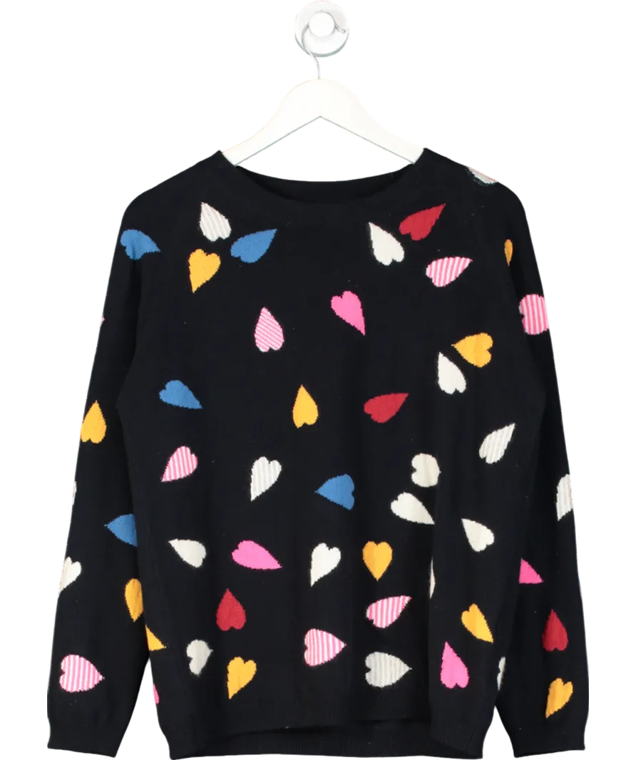 Chinti And Parker Blue Cashmere Hearts Sweater UK L