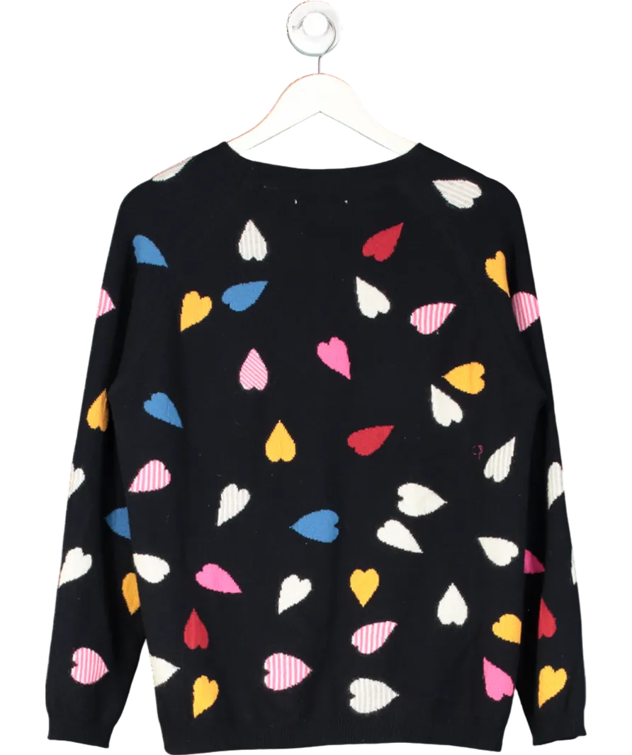 Chinti And Parker Blue Cashmere Hearts Sweater UK L