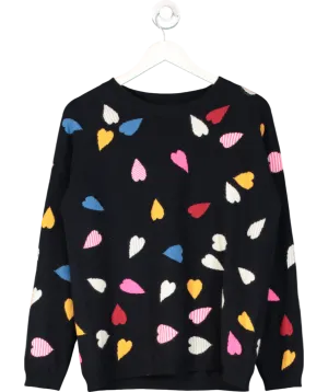 Chinti And Parker Blue Cashmere Hearts Sweater UK L