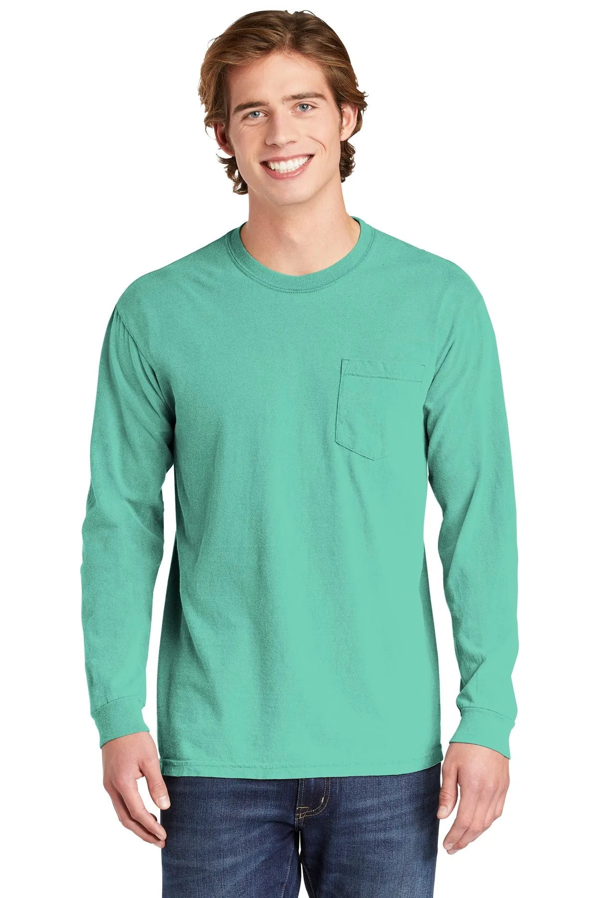 Comfort Colors Men's Heavyweight Ring Spun Long Sleeve Pocket Tee. 4410