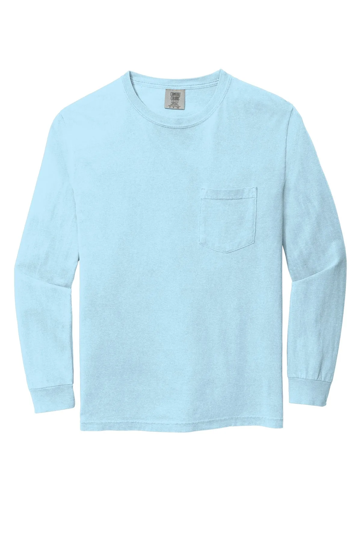 Comfort Colors Men's Heavyweight Ring Spun Long Sleeve Pocket Tee. 4410