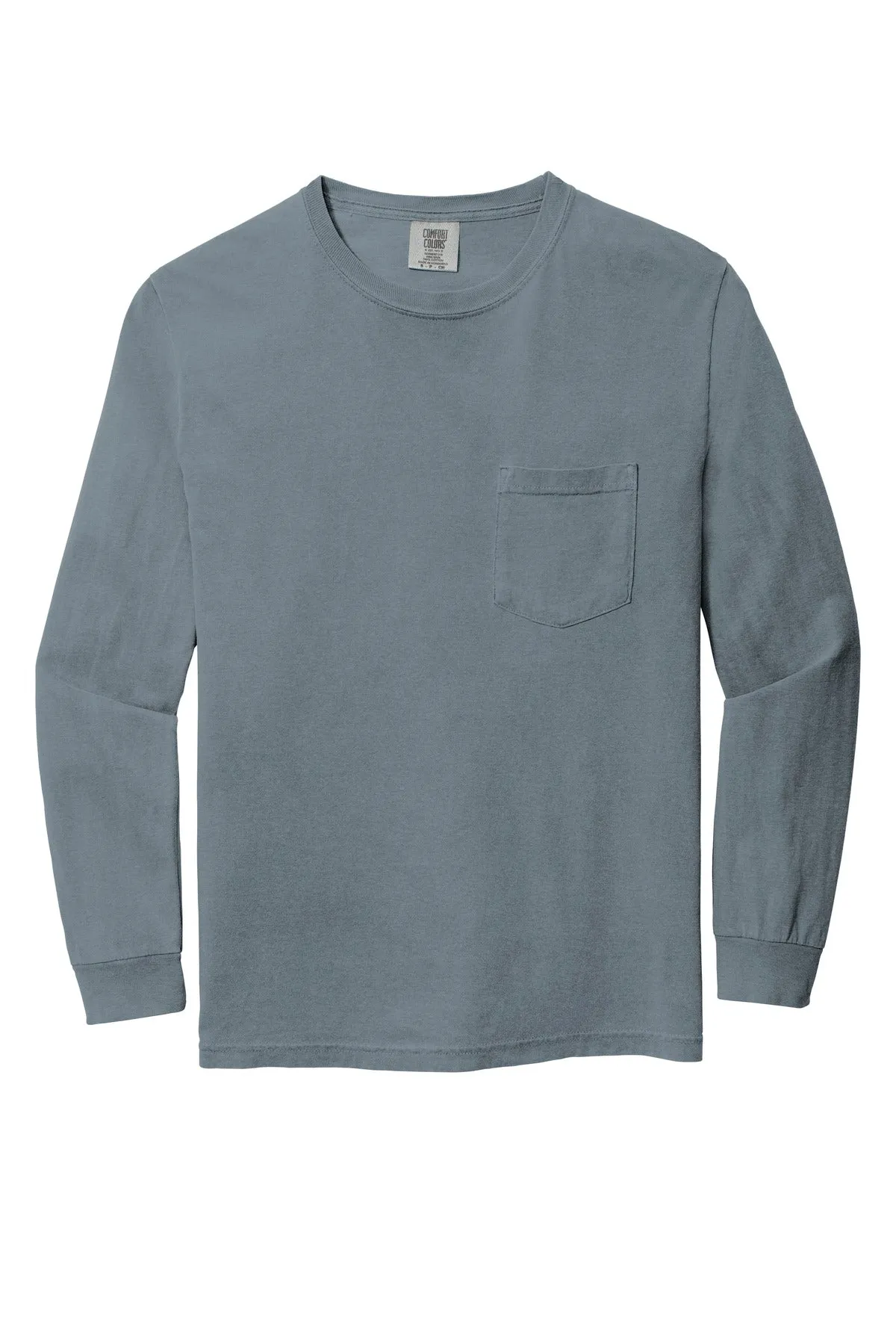 Comfort Colors Men's Heavyweight Ring Spun Long Sleeve Pocket Tee. 4410