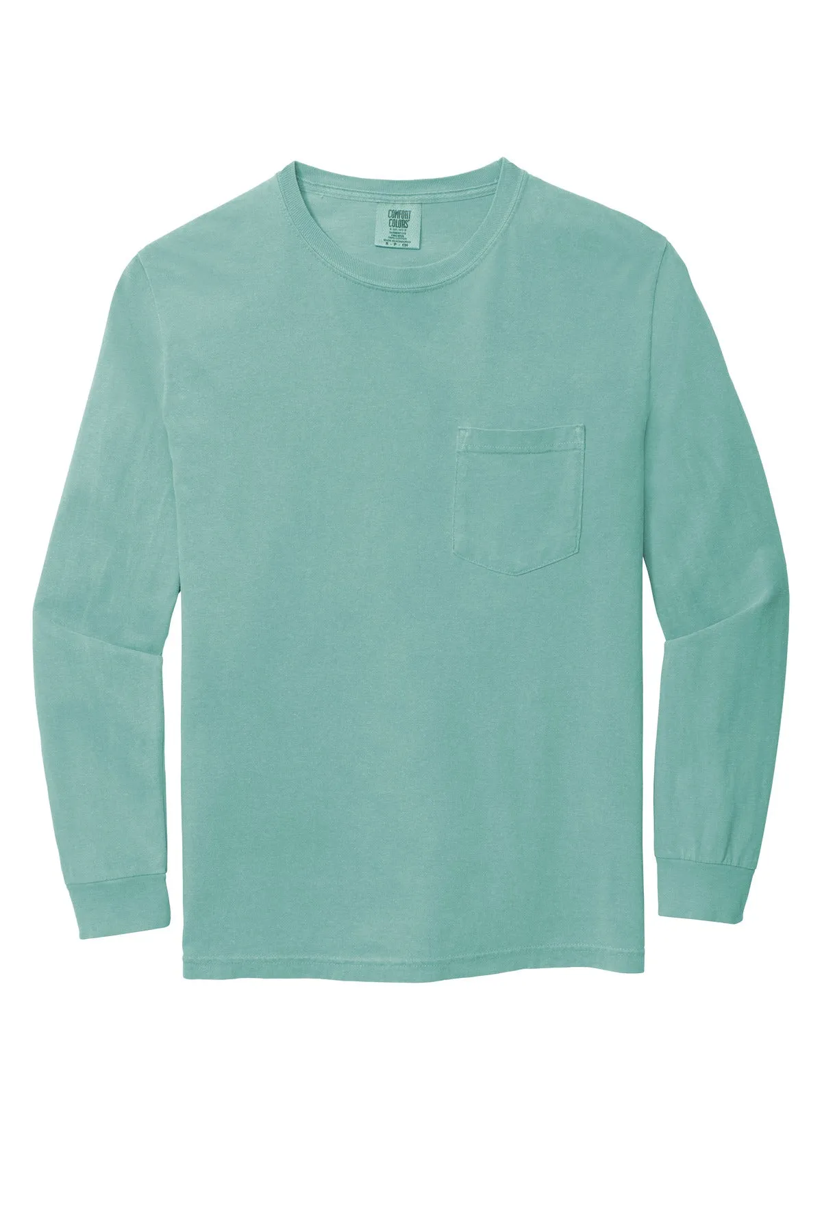 Comfort Colors Men's Heavyweight Ring Spun Long Sleeve Pocket Tee. 4410