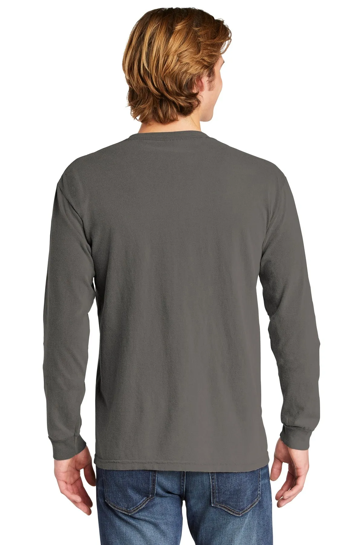 Comfort Colors Men's Heavyweight Ring Spun Long Sleeve Pocket Tee. 4410