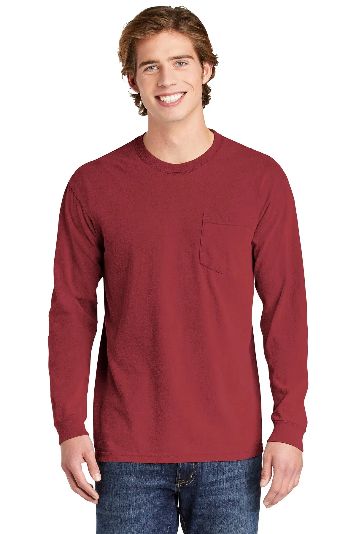 Comfort Colors Men's Heavyweight Ring Spun Long Sleeve Pocket Tee. 4410