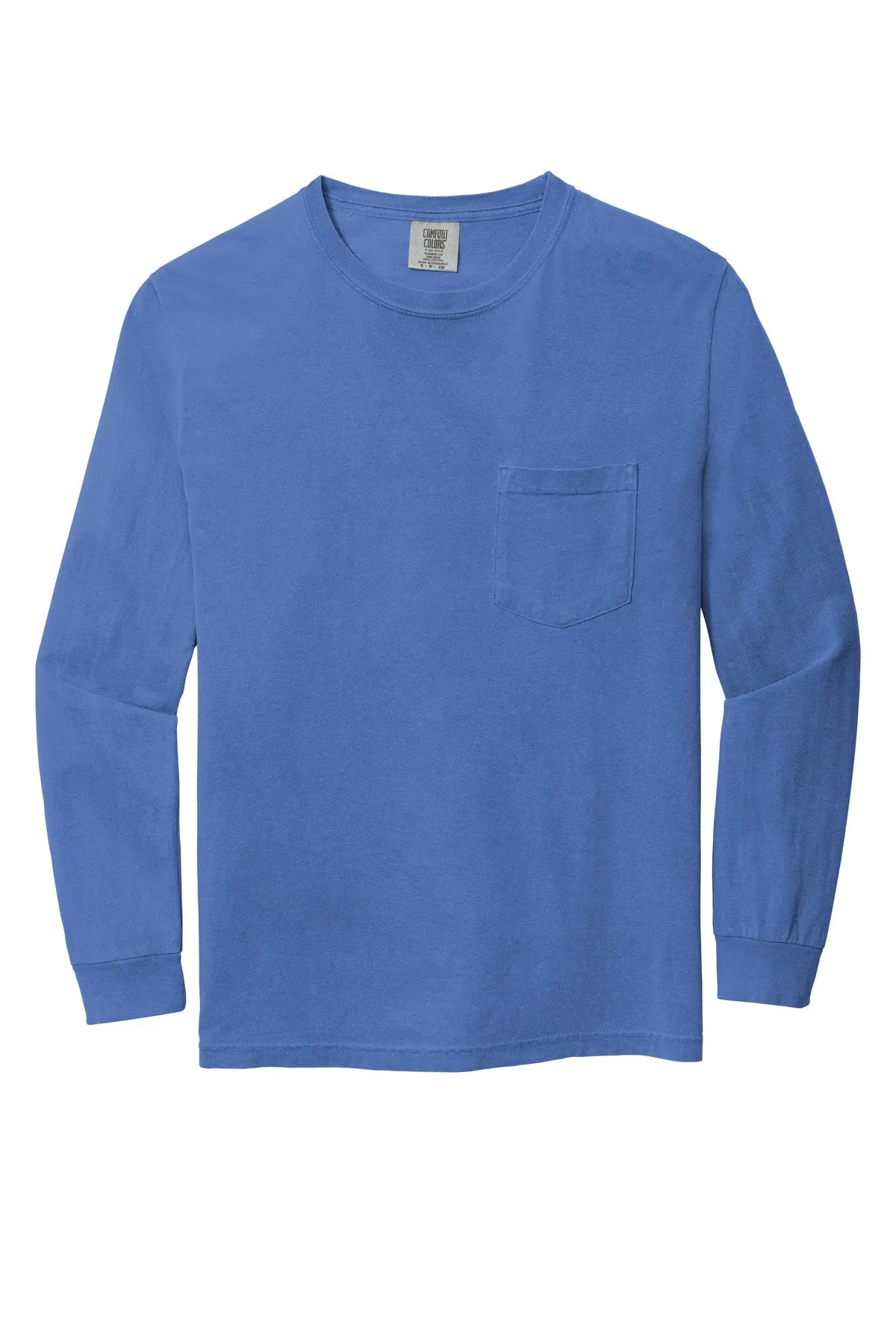 Comfort Colors Men's Heavyweight Ring Spun Long Sleeve Pocket Tee. 4410