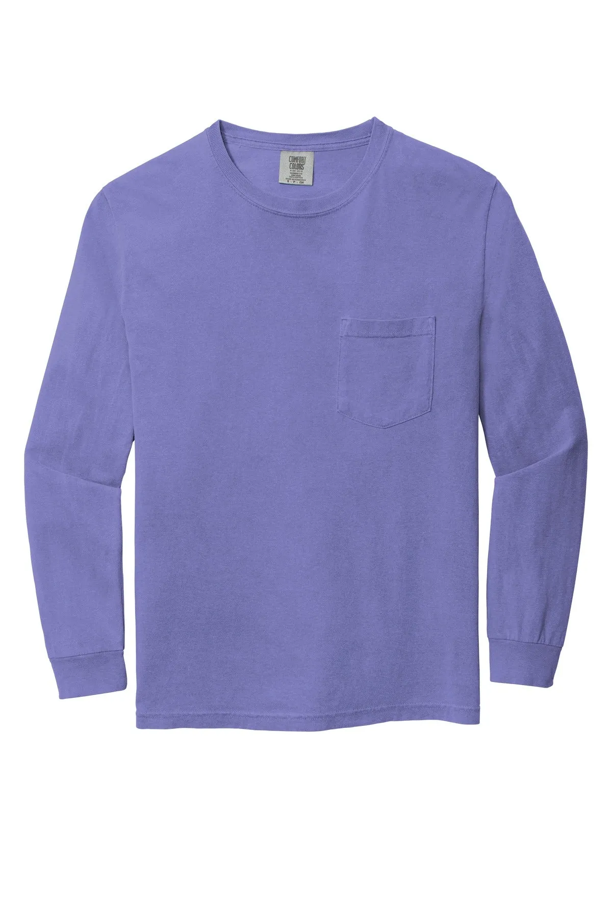 Comfort Colors Men's Heavyweight Ring Spun Long Sleeve Pocket Tee. 4410