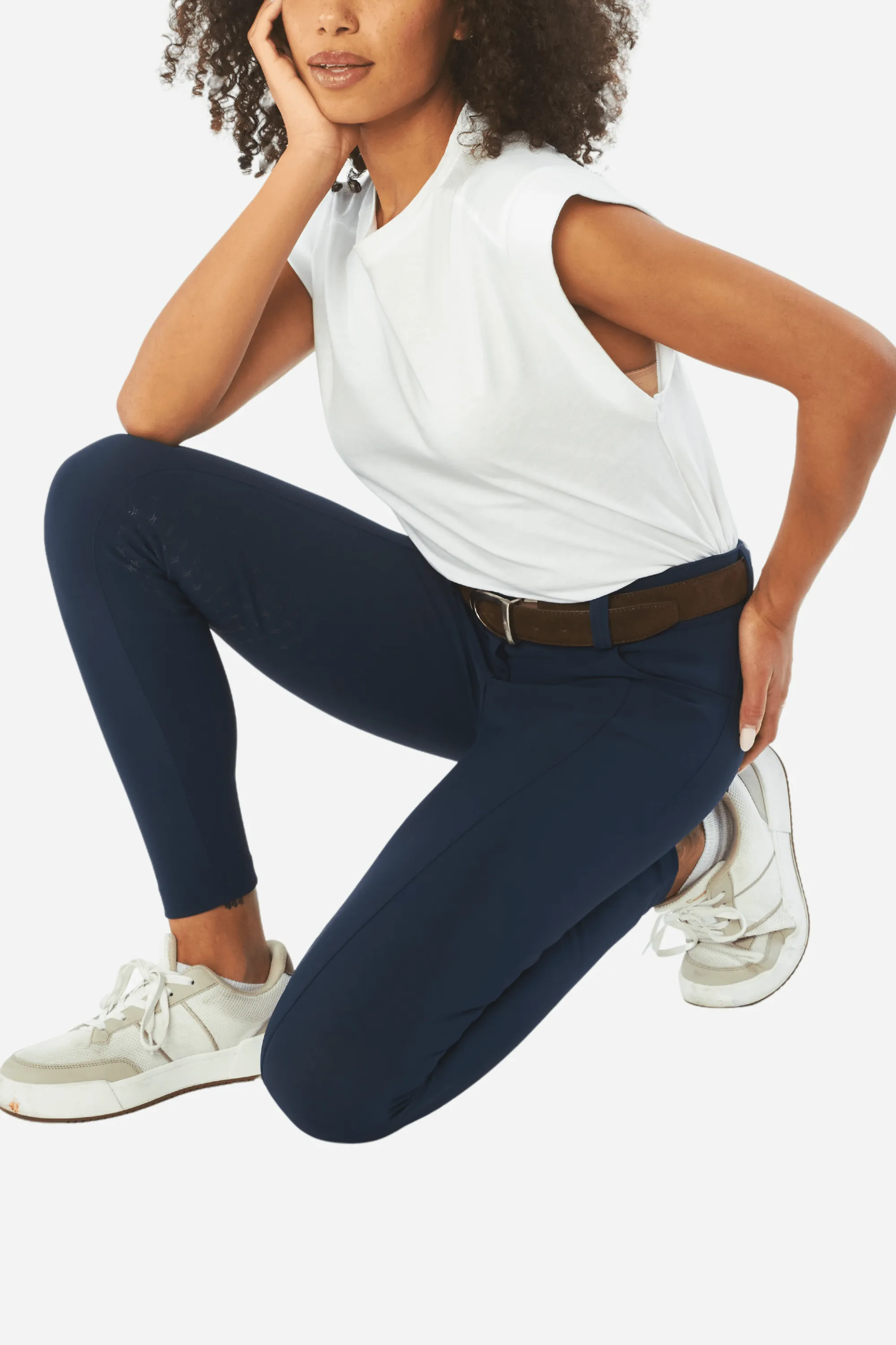 Compression Performance Breeches - Knee Grip | Navy