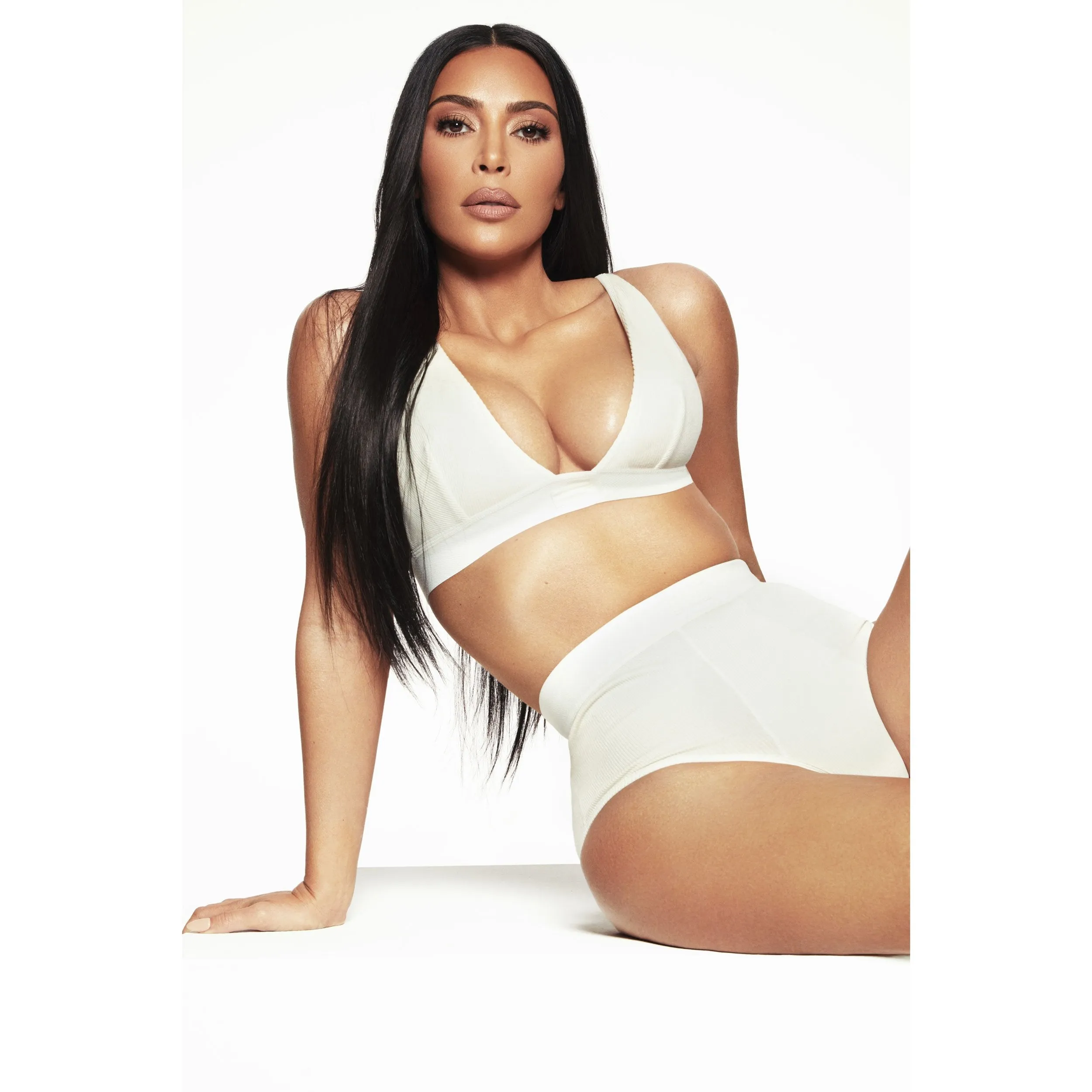 COTTON PLUNGE BRALETTE | LIGHT HEATHER GREY