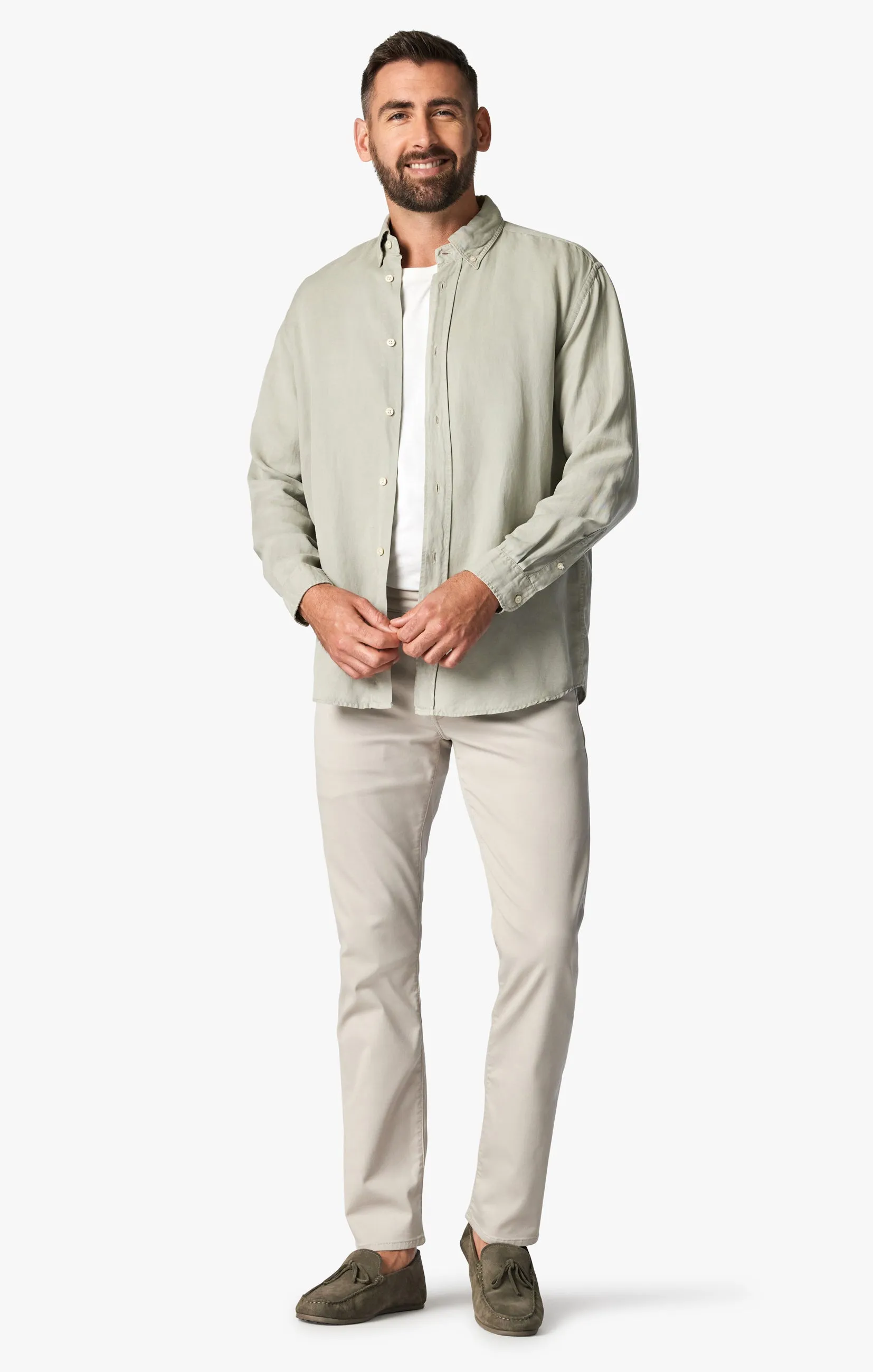 Courage Straight Leg Pants In Oyster Summer Coolmax