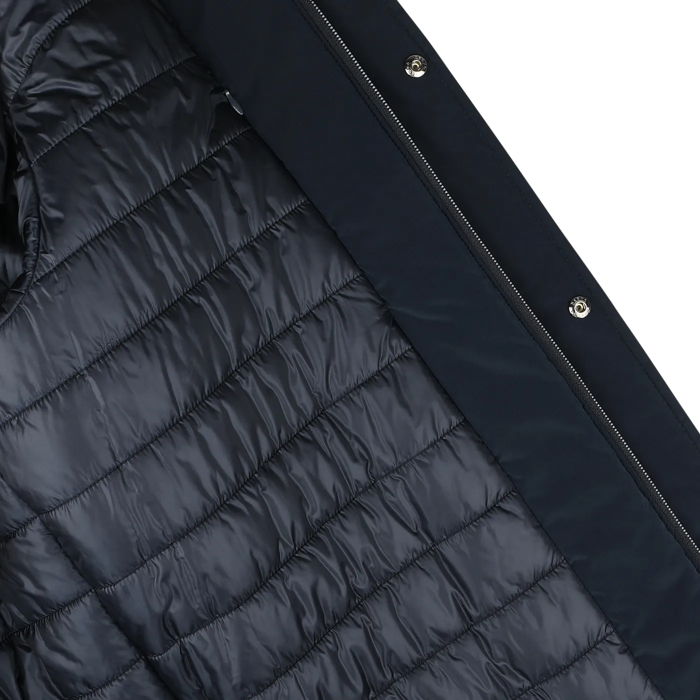 Dark Blue Nylon Technical Padded Jacket