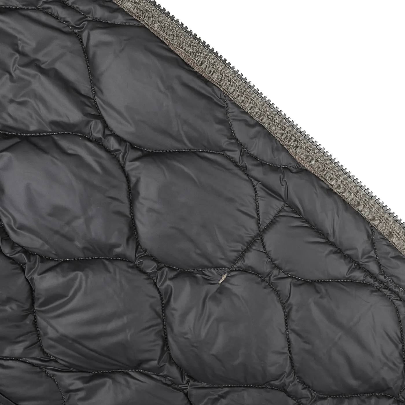 Dark Olive Nylon Down Padded Zip Vest