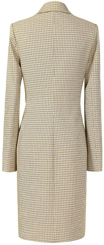 Double Breasted Plaid Coat