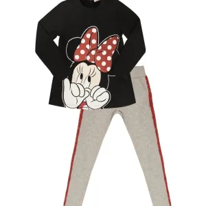 EMC DISNEY MINNIE MOUSE BLACK TOP & GREY LEGGINGS