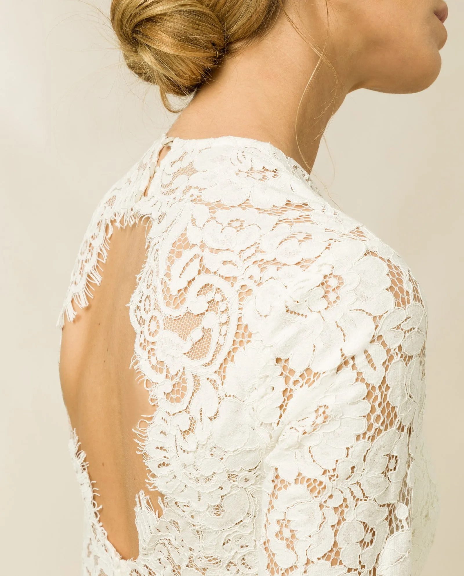 Flared Midi Lace Dress