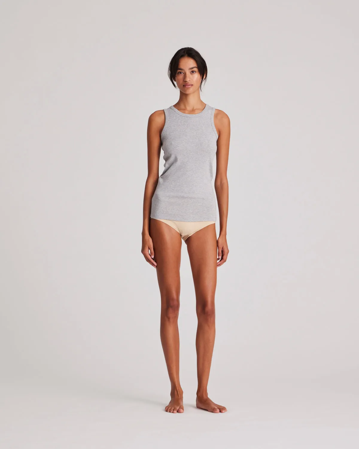 FOREVER BASIC PACK - ALBERTE RIB COTTON TOP - GREY