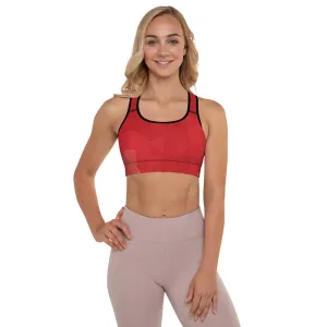 Garnet Birthstone Padded Sports Bra