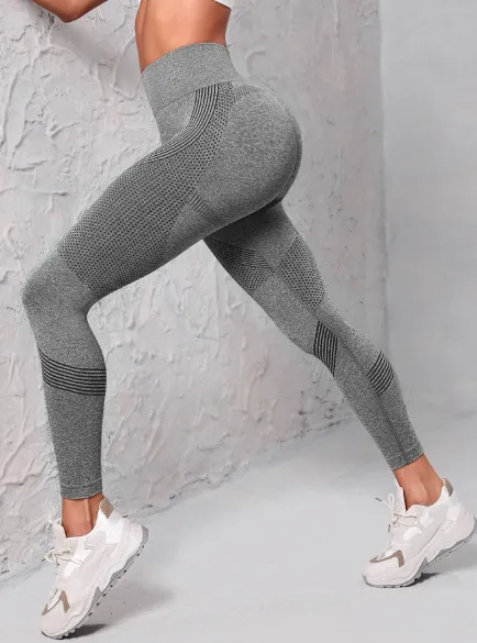 Gym Bunny Tummy Control Yoga Gym Leggings - Grey