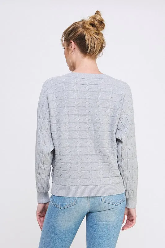 Horizontal Cable Knit Sweater