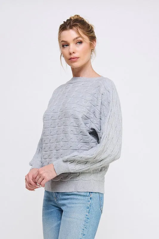 Horizontal Cable Knit Sweater