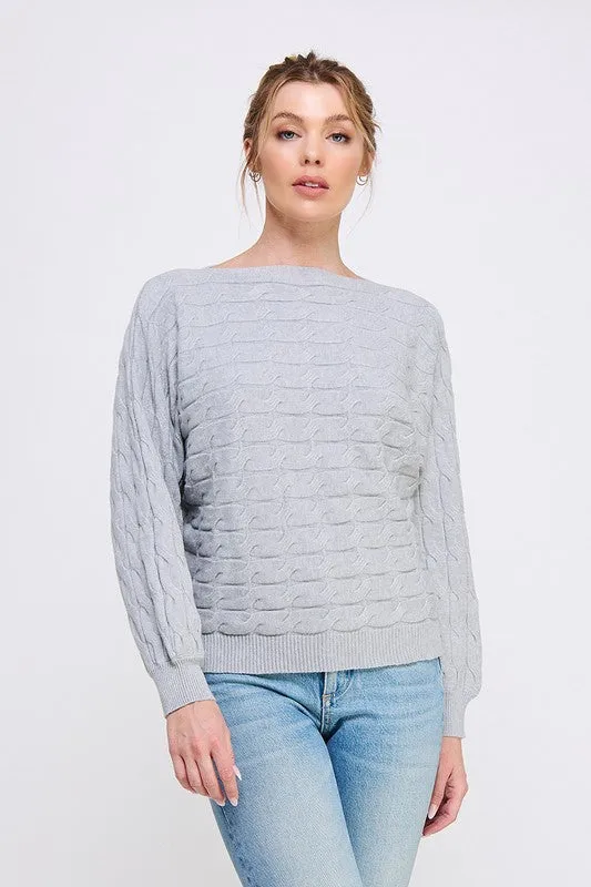 Horizontal Cable Knit Sweater