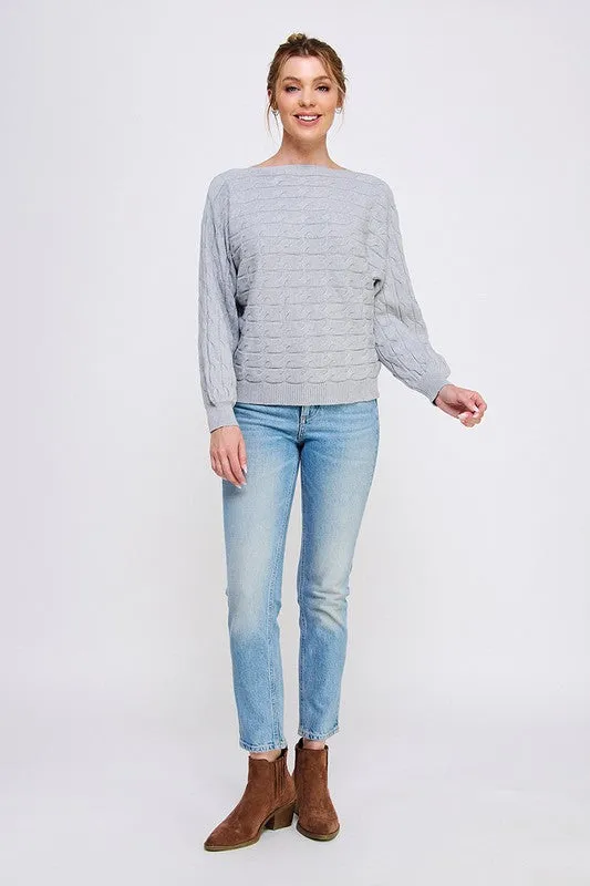 Horizontal Cable Knit Sweater