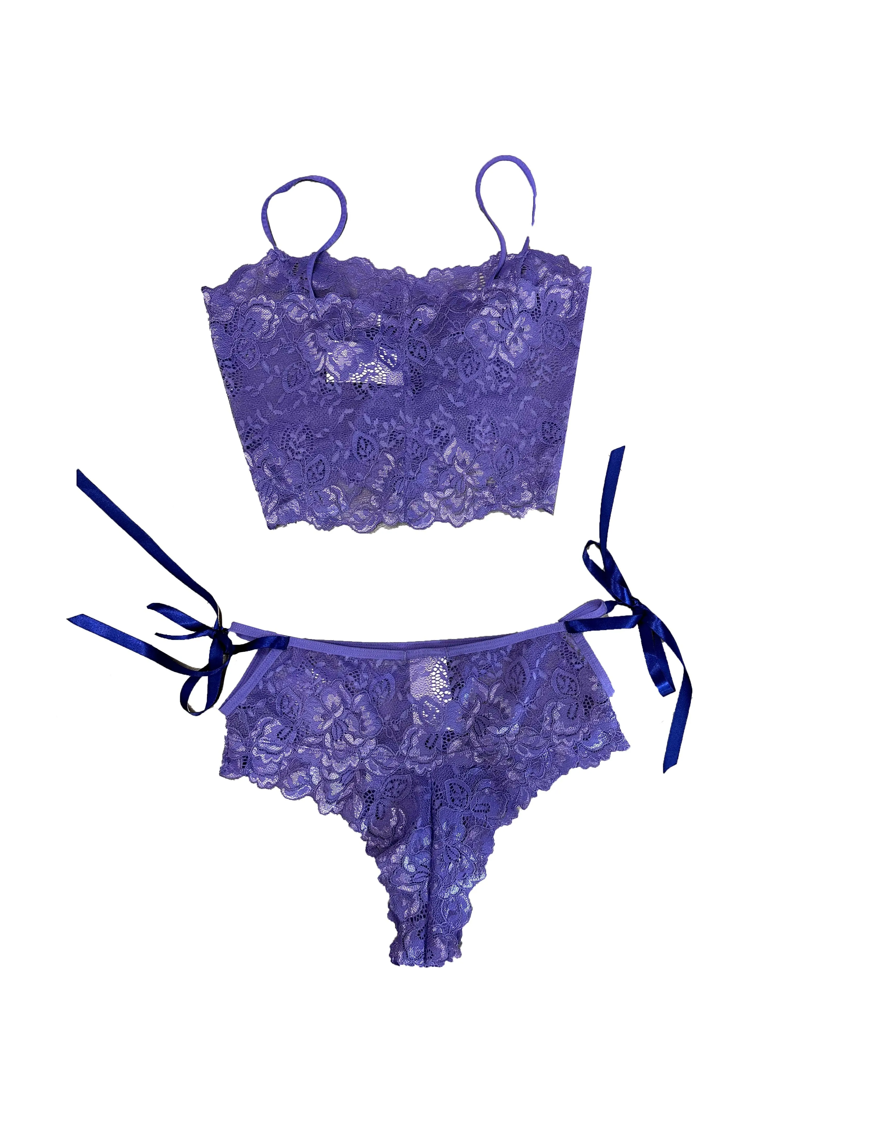 Hydrangea Lace Stretch Bralette Set