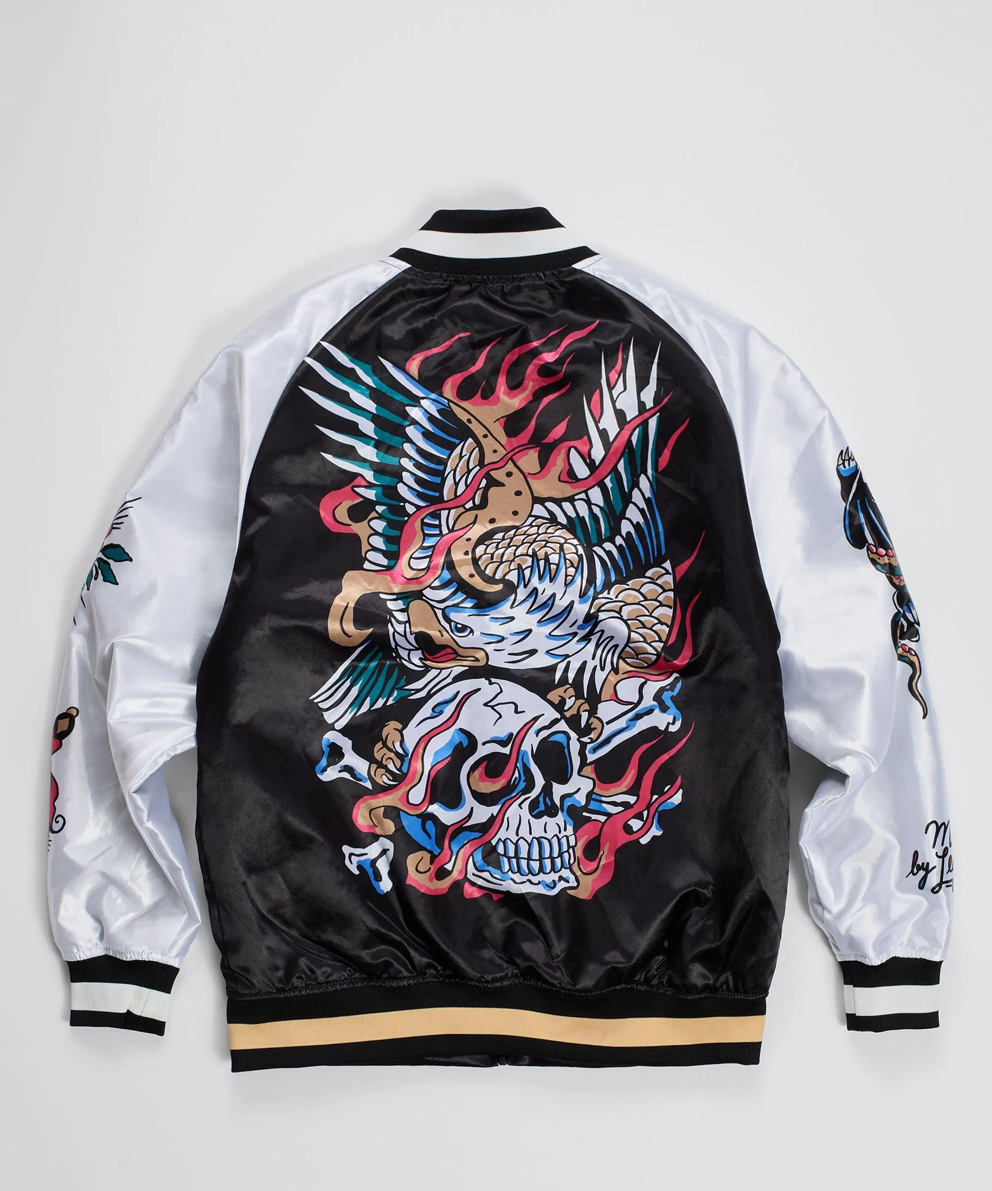 Iconic Satin Bomber Jacket - Black