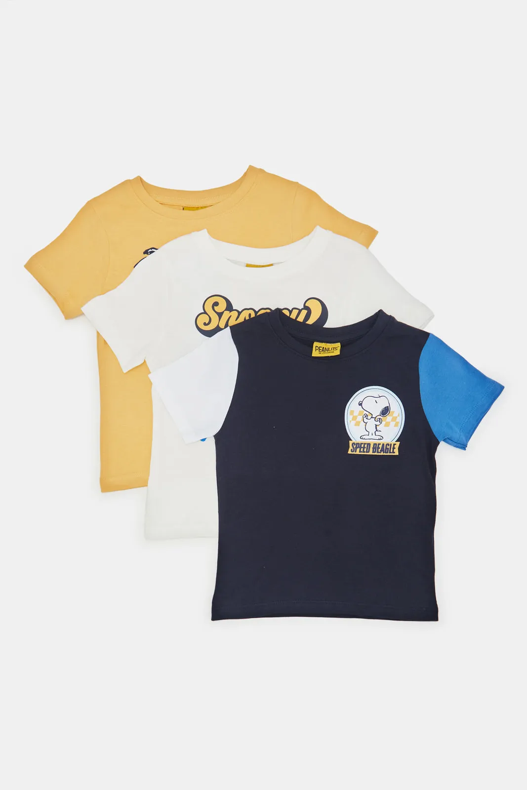 Infant Boys Assorted Snoopy T-Shirt Set (Pack Of 3)