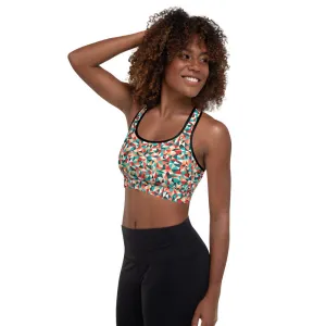 'Kaleidoscopic' padded sports bra